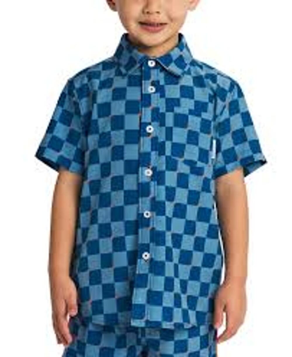 NWT Sovereign Code Boy's Shirt Blue Checkered 18